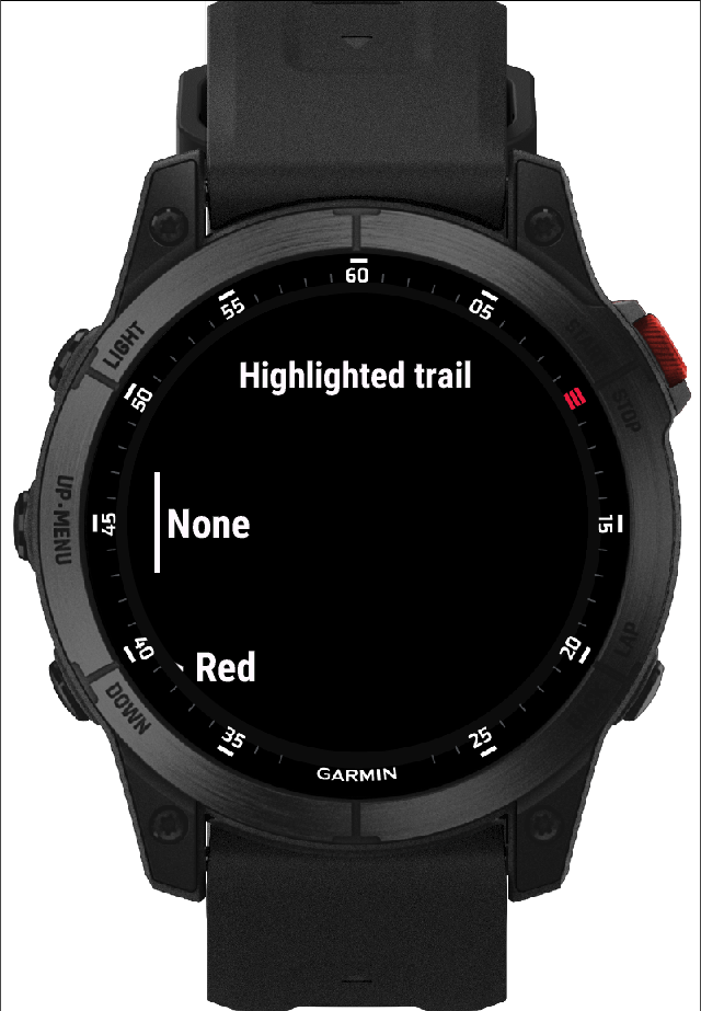 Trail highlight picker on epix 2