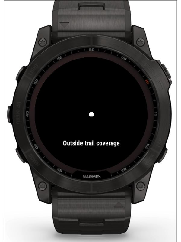 Outside coverage message on fēnix 7X