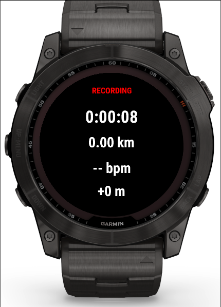 Recording stats on fēnix 7X